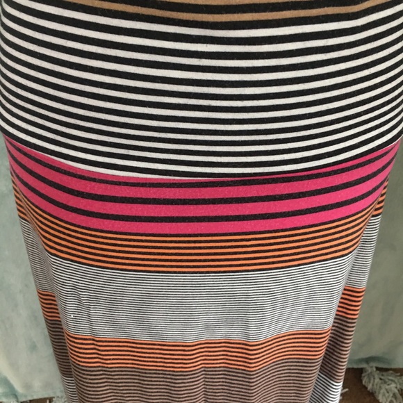 Mossimo Multi Colored Striped Maxi Skirt Size M - Picture 4 of 4
